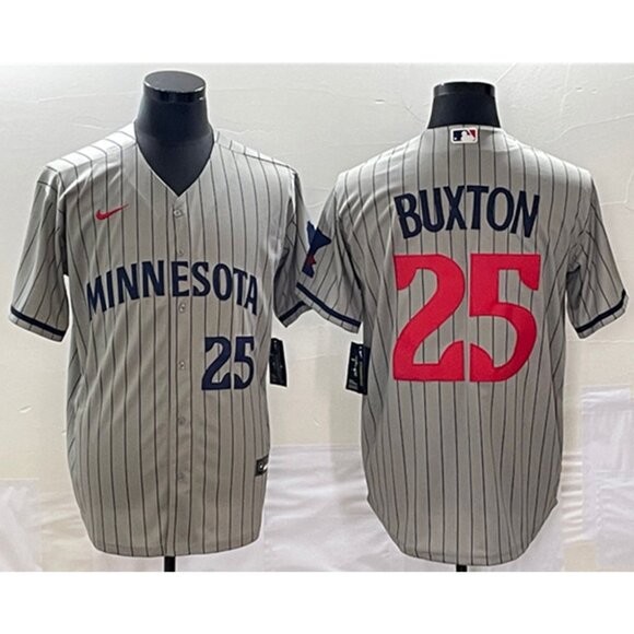 Mens Youths Kids Womens Byron Buxton Gray Stitched Jersey